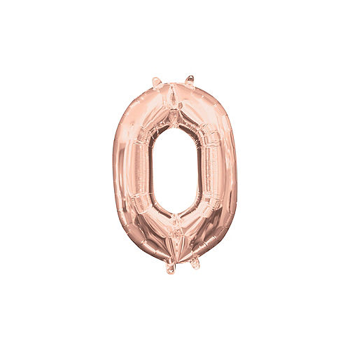 Nav Item for 13in Air-Filled Rose Gold Number Balloon (0) Image #1