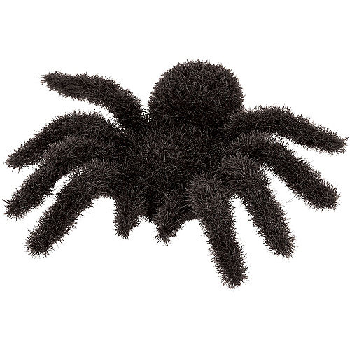 Black Fuzzy Spiders 6ct Image #1