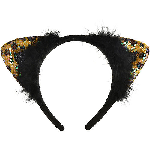 Nav Item for Child Cheetah Chic Cat Ears Headband Image #1
