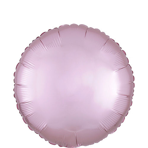 Nav Item for Light Pink Satin Round Balloon Image #1
