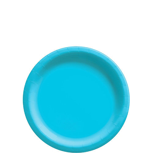 Caribbean Blue Paper Tableware Kit for 50 Guests Image #2
