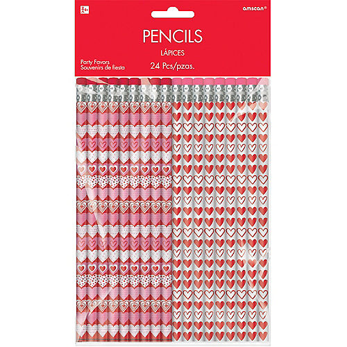 Nav Item for Valentine's Day Heart Pencils 24ct Image #1