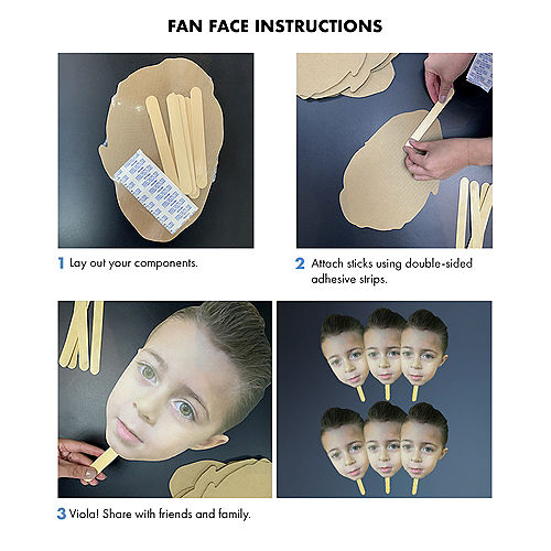 Nav Item for Custom Young Adult Fan Faces, 6ct Image #2
