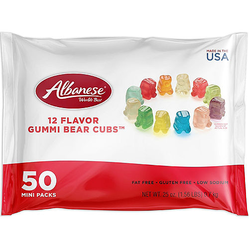 Albanese Assorted Gummi Bear Cubs Bag, 50 Mini Packs - 12 Flavors Image #1