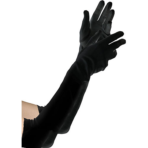 Child Black Elbow Gloves Image #1