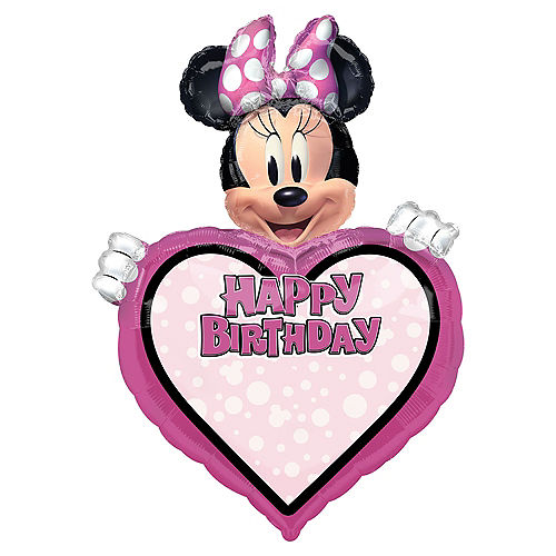 Nav Item for Giant Personalized Minnie Mouse Happy Birthday Balloon Image #1