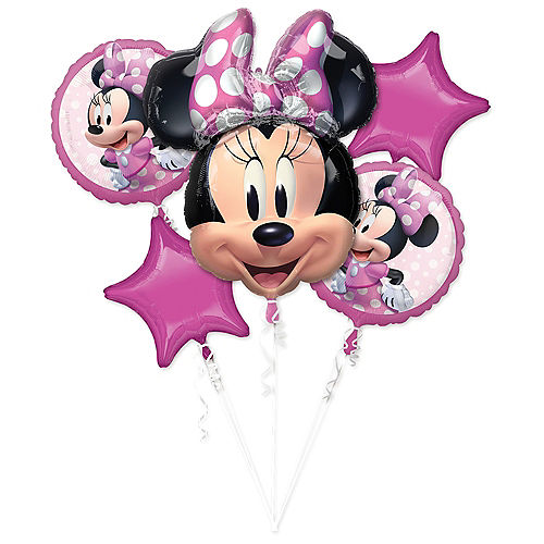 Nav Item for Minnie Mouse Forever Balloon Bouquet 5pc Image #1