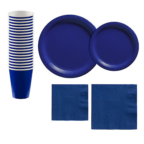 Royal Blue Paper Tableware Kit for 20 Guests Image #1