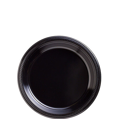 Black Plastic Tableware Kit for 20 Guests Image #2