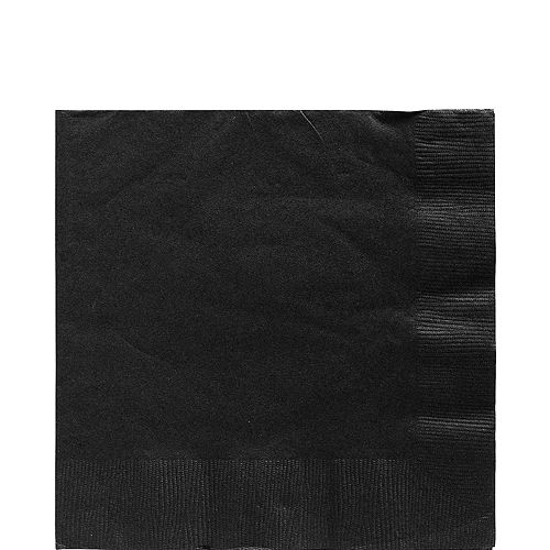 Black Plastic Tableware Kit for 20 Guests Image #5