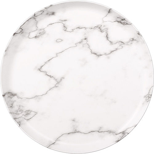 Faux White Marble Melamine Round Cheese Board Image #1