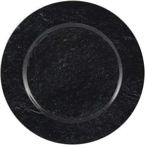 Black Slate Plastic Charger Image #1