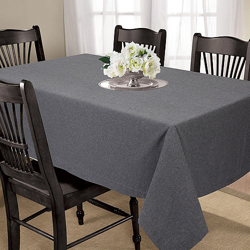 Gray Fabric Tablecloth Image #2