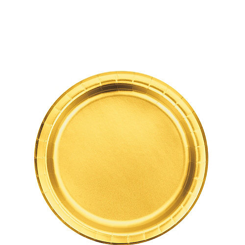 Metallic Gold Dessert Plates 8ct Image #1