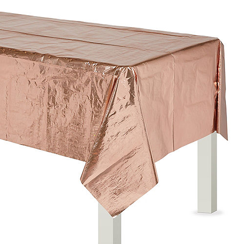 Rose Gold Metallic Table Cover Image #1