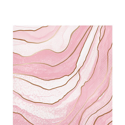 Nav Item for Rosé All Day Geode Lunch Napkins, 6.5in, 16ct Image #1