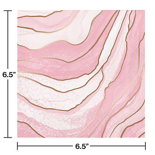 Nav Item for Rosé All Day Geode Lunch Napkins, 6.5in, 16ct Image #2