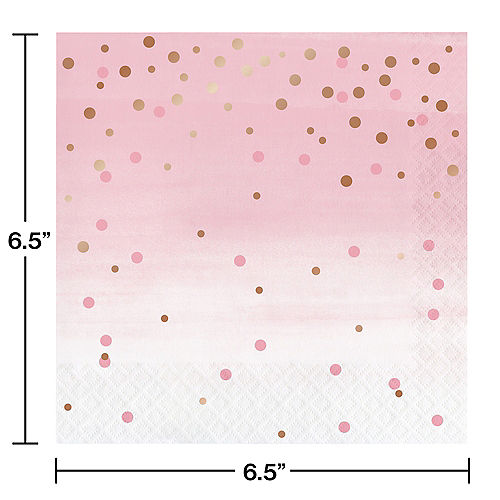 Rosé All Day Dots Paper Lunch Napkins, 6.5in, 16ct Image #2