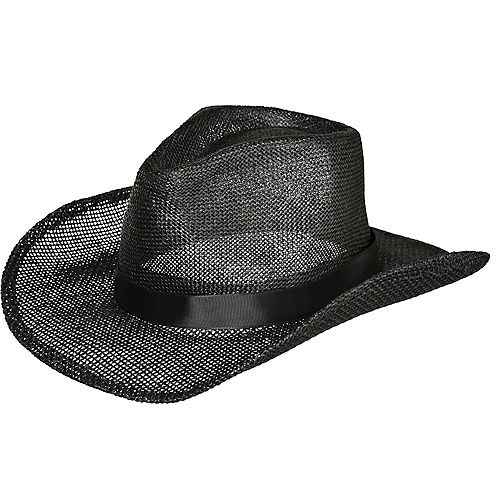 Black Burlap Cowboy Hat Image #1