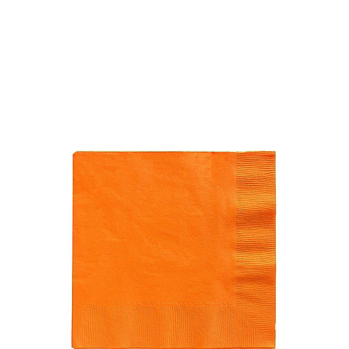 Orange Paper Tableware Kit for 50 Guests Image #4