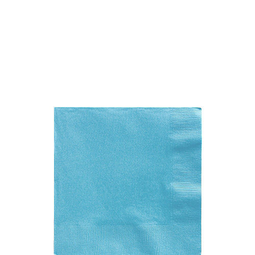 Caribbean Blue Paper Tableware Kit for 50 Guests Image #4