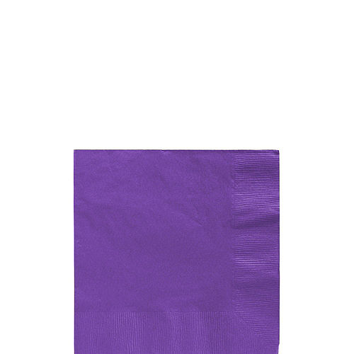 Purple Paper Tableware Kit for 50 Guests Image #4