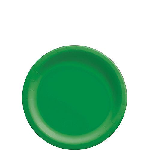 Festive Green Paper Tableware Kit for 50 Guests Image #2