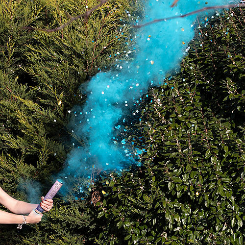 Ginger Ray Gender Reveal Blue Smoke &amp; Confetti Cannon | Party City
