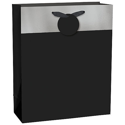 Nav Item for Large Metallic & Matte Black Gift Bag 10 1/2in x 13in Image #1