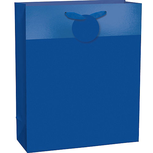 Nav Item for Large Metallic & Matte Royal Blue Gift Bag 10 1/2in x 13in Image #1