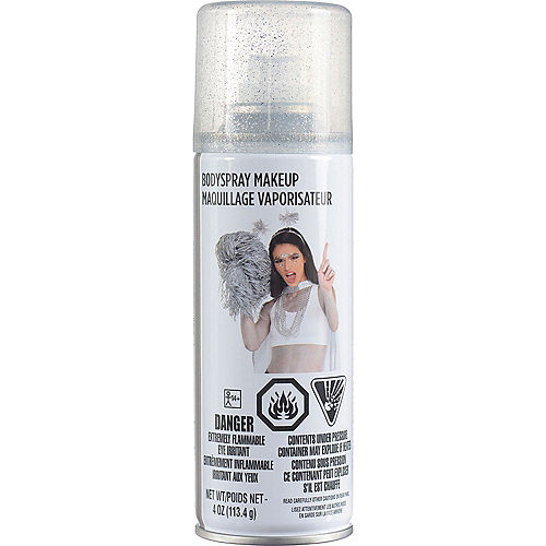 Silver Glitter Body Spray Makeup Image #1