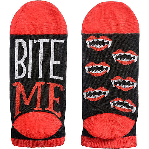 Nav Item for Adult Bite Me No-Show Socks Image #1