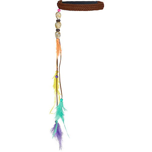 Nav Item for Braided Shell & Feather Hippie Headband Image #1