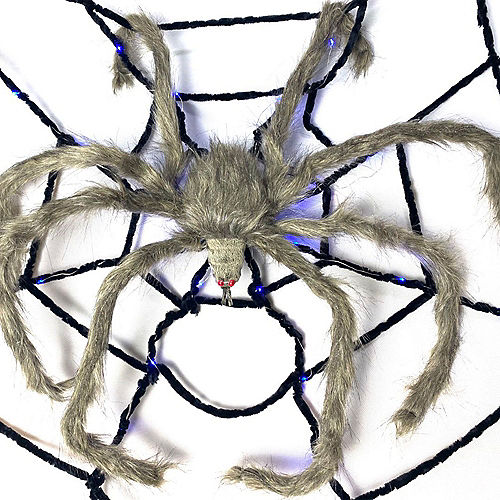 Gray Hairy Poseable Spider Image #1