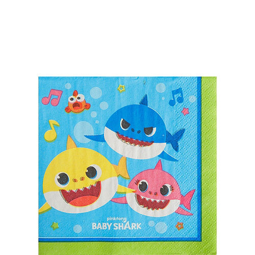 Nav Item for Baby Shark 1st Birthday Party Tableware Kit for 16 Guests Image #4