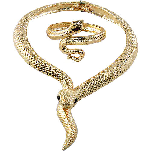 Nav Item for Gold Medusa Snake Jewelry Set, 2pc Image #1