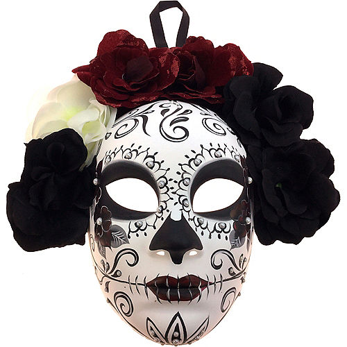 Nav Item for Flower Crown Calavera Day of the Dead Mask Image #1