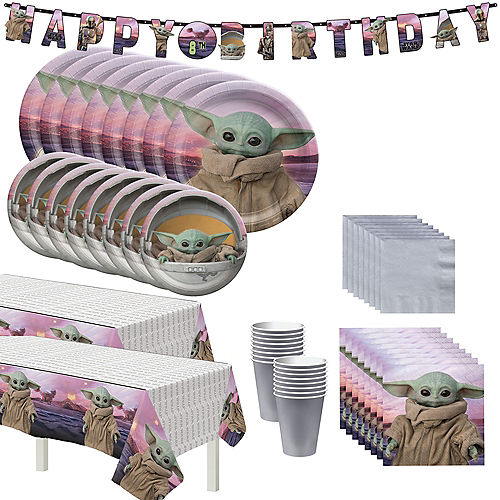 Nav Item for The Mandalorian Birthday Tableware Kit for 24 Guests Image #1