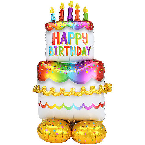 Nav Item for AirLoonz Birthday Cake Balloon, 53in Image #1