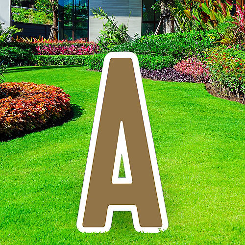 Nav Item for Gold Letter (A) Corrugated Plastic Yard Sign, 30in Image #1