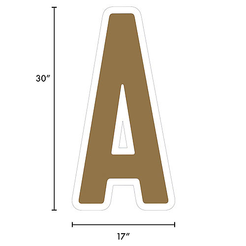 Gold Letter (A) Corrugated Plastic Yard Sign, 30in Image #2
