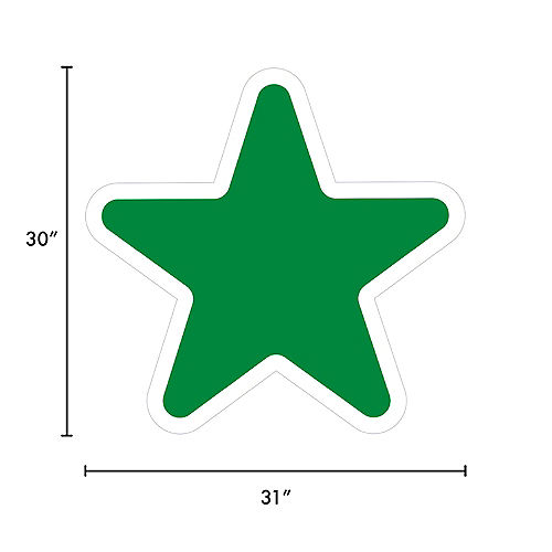 Giant Festive Green Corrugated Plastic Star Yard Sign, 30in Image #2