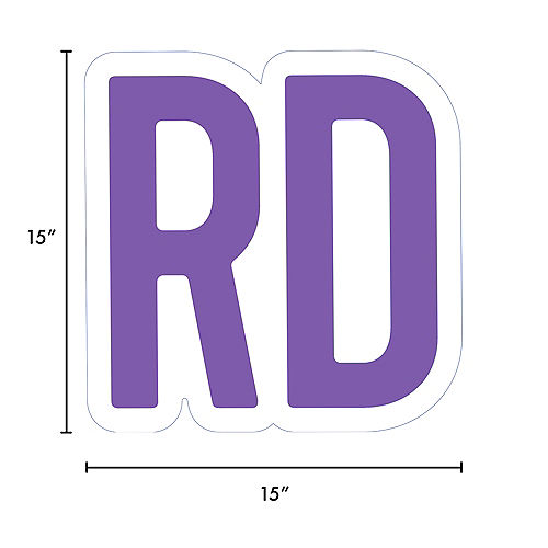 Nav Item for Purple Ordinal Indicator (RD) Corrugated Plastic Yard Sign, 15in Image #2