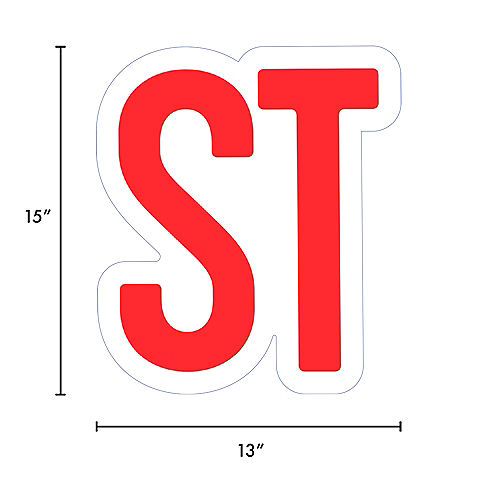 Nav Item for Red Ordinal Indicator (ST) Corrugated Plastic Yard Sign, 15in Image #2