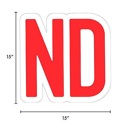 Nav Item for Red Ordinal Indicator (ND) Corrugated Plastic Yard Sign, 15in Image #2