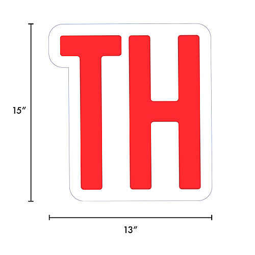 Nav Item for Red Ordinal Indicator (TH) Corrugated Plastic Yard Sign, 15in Image #2
