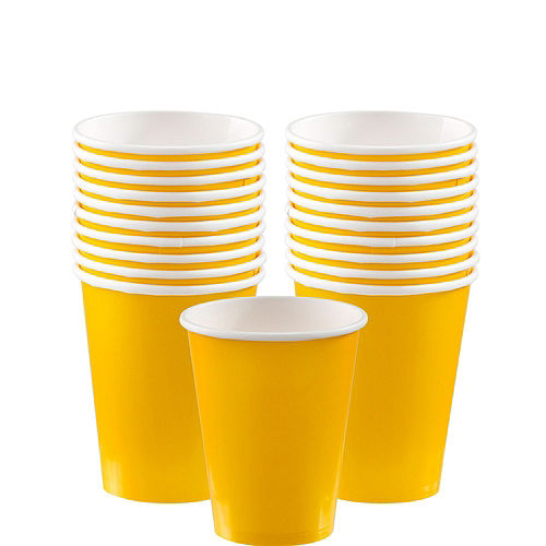 Sunshine Yellow Paper Tableware Kit for 20 Guests Image #6