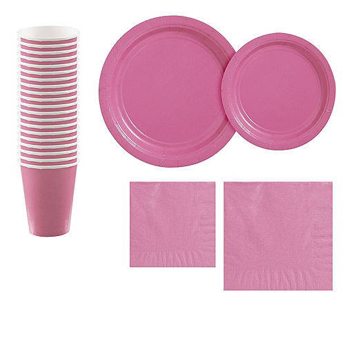 Nav Item for Bright Pink Paper Tableware Kit for 20 Guests Image #1