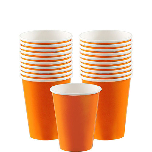 Orange Paper Tableware Kit for 20 Guests Image #6