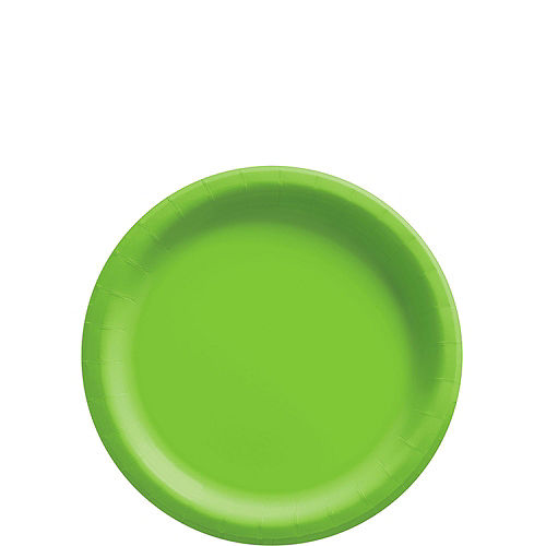 Kiwi Green Paper Tableware Kit for 20 Guests Image #2